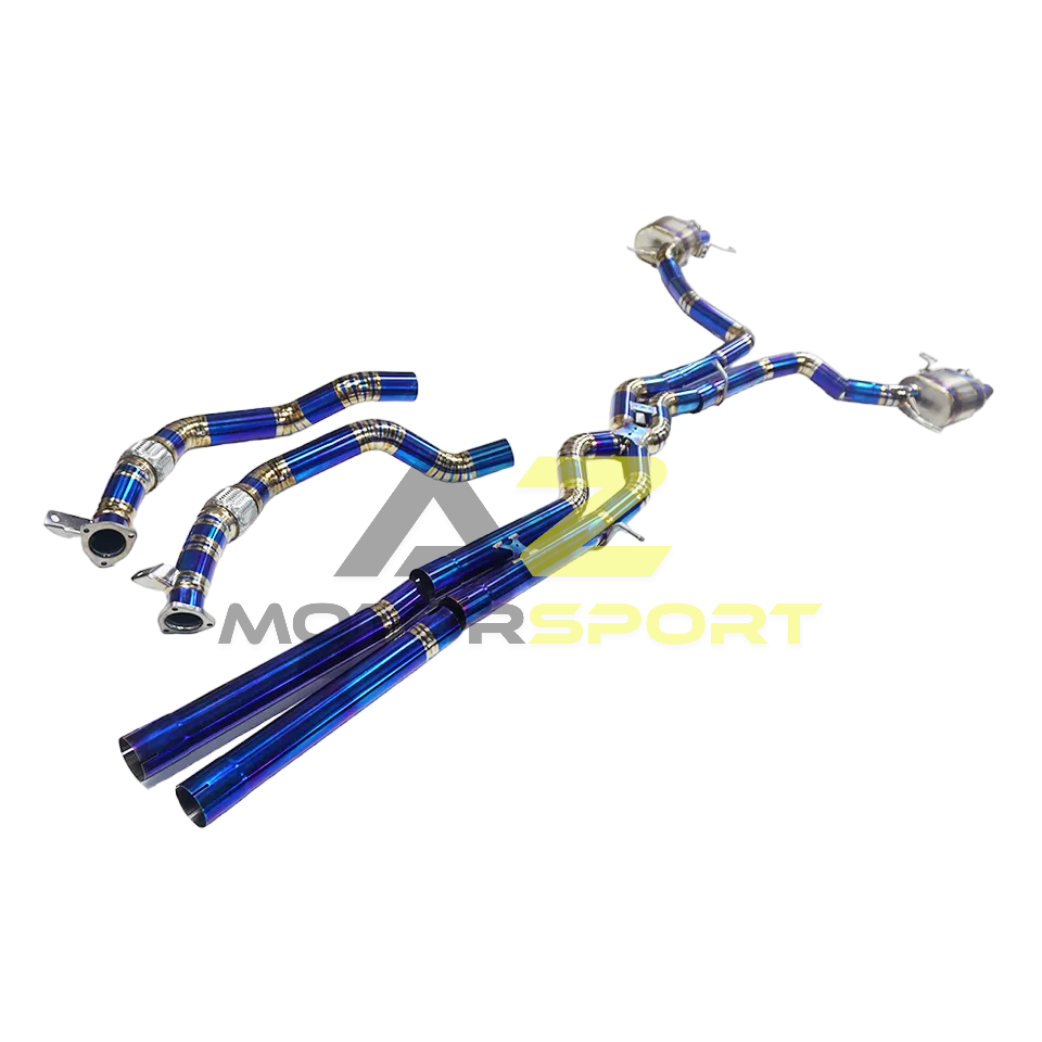AZM Audi RS6 / RS7 C8 2020-2024 Titanium catback with valve and Muffler + include the front pipe
