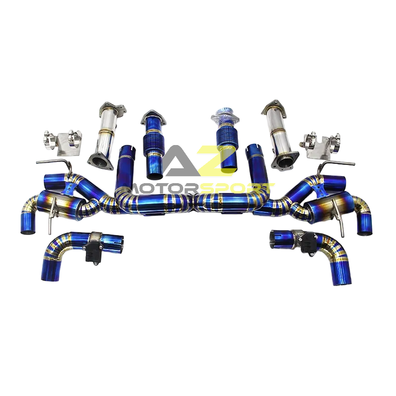 AZM Chevrolet Corvette C8 2019-2023 Titanium Downpipe Exhaust (muffler and valves)