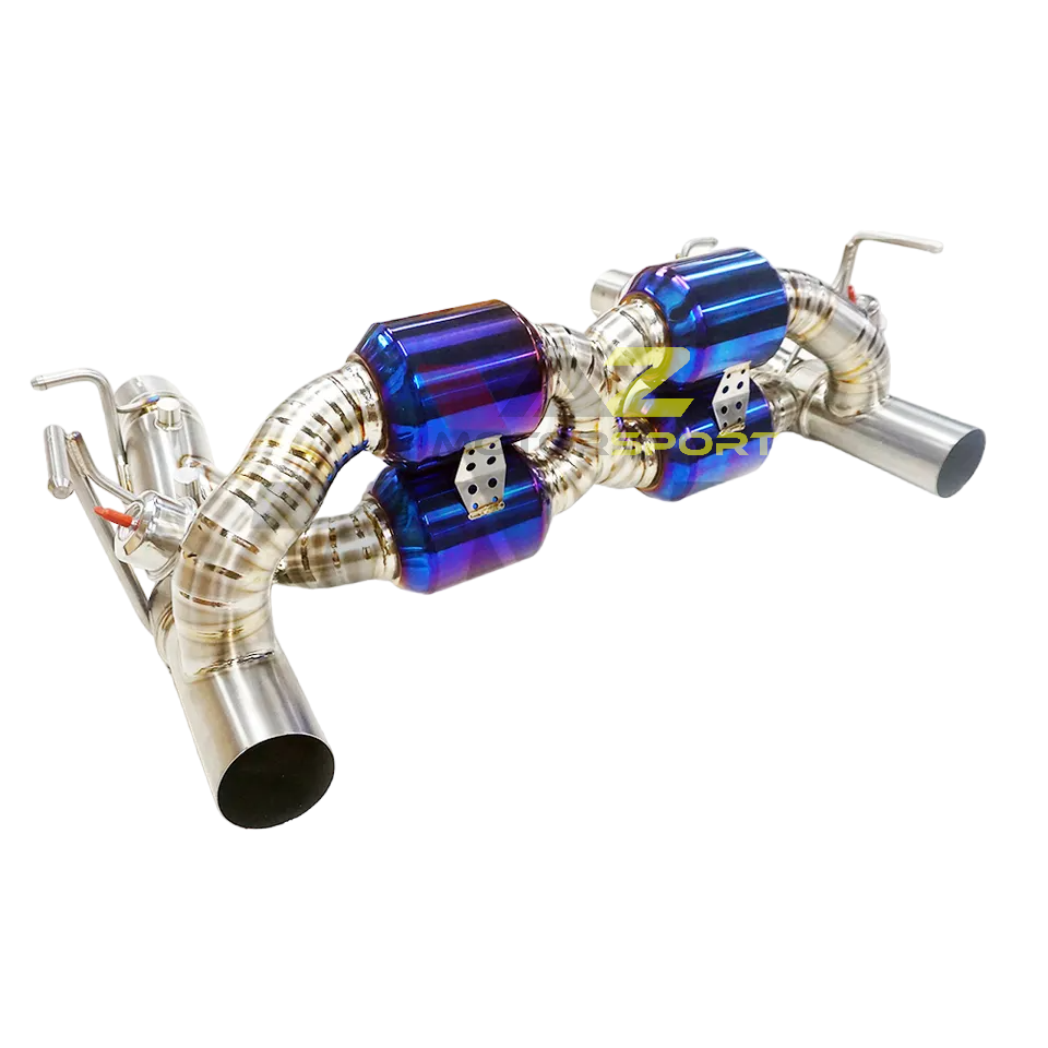 AZM Ferrari 488 3.9T 2015-2019 Titanium Catback System (valve and muffler)