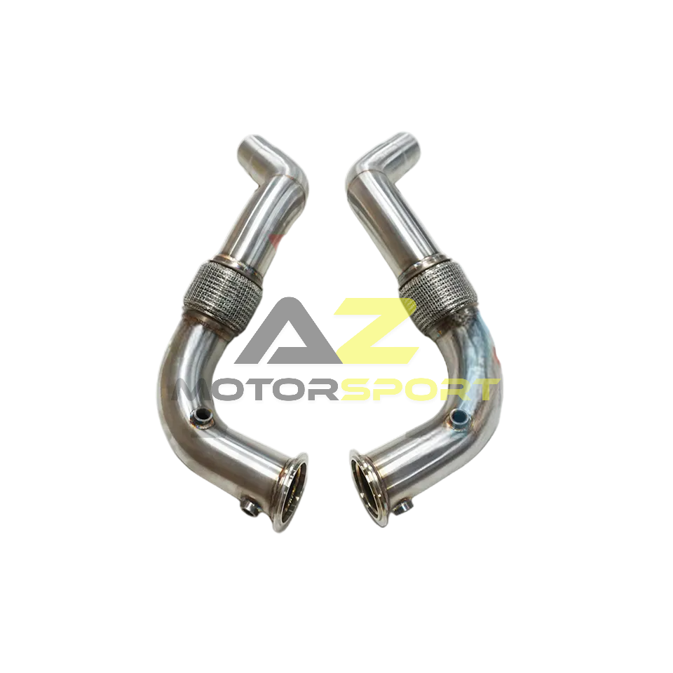 AZM BMW V8 N63R M550i, 750i, 850i, X5 M50i, X6 M50i & X7 M50i G30 G05 G06 G07 G11 G31 2017 – 2021 Downpipe Catless