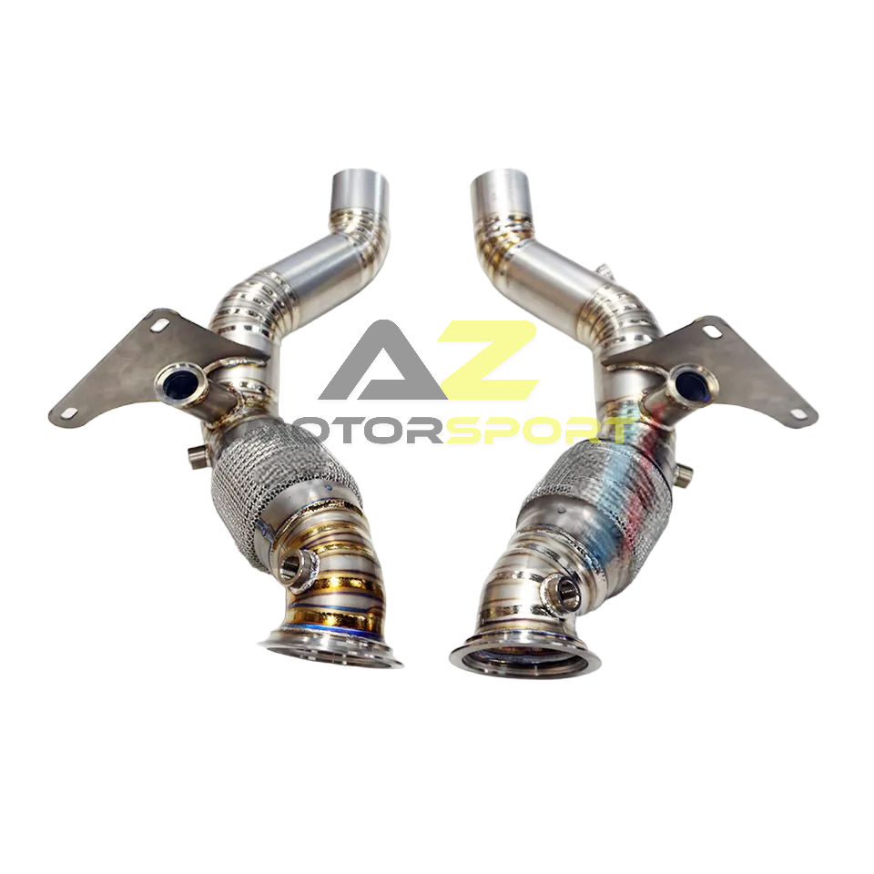 AZM Ferrari 488 3.9T 2015-2019 Titanium downpipe